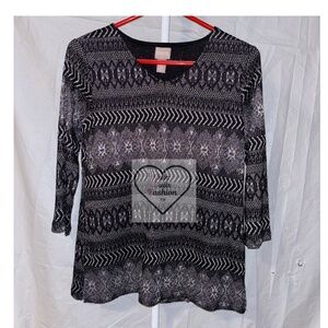 Chico’s vintage black and silver top